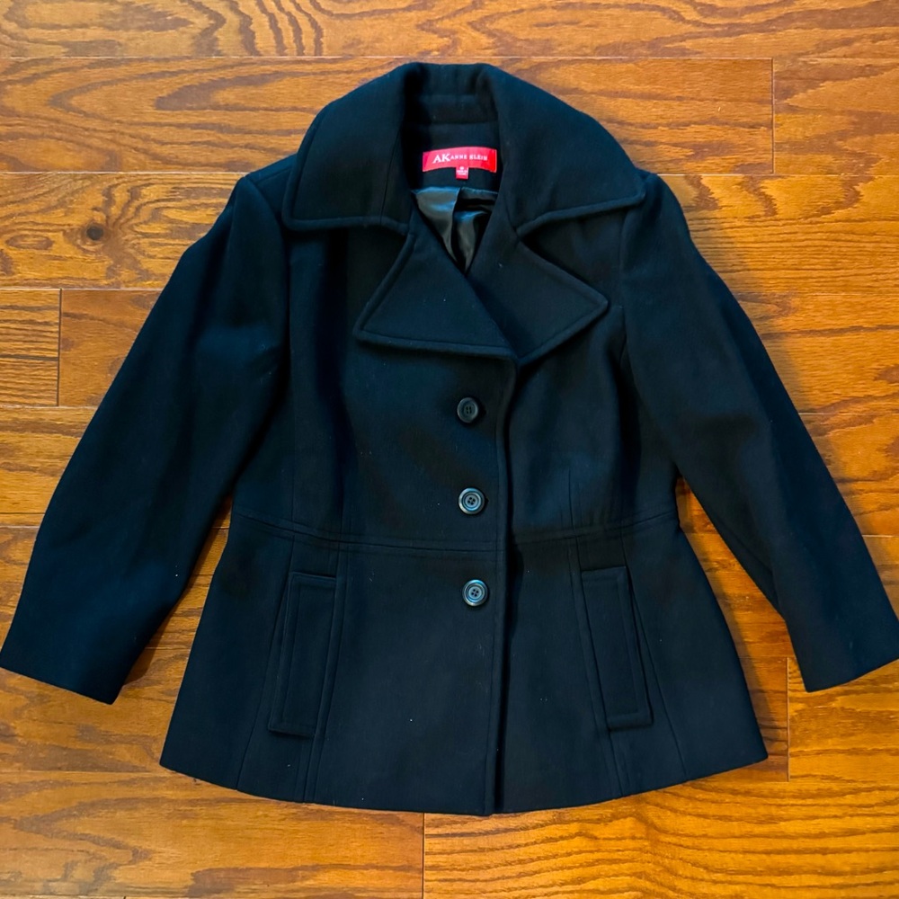 AK Black wool Pea Coat